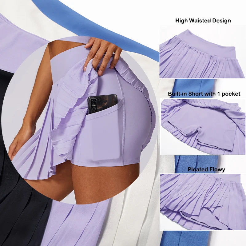 Women’s High Waisted Tennis Skirts